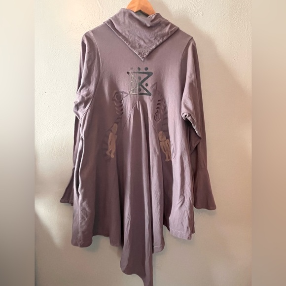 Lagan look style cotton cardigan with unique unique hemline Size medium - Picture 8 of 12